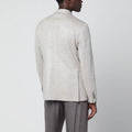 Beige double-breasted wool-blend jacket