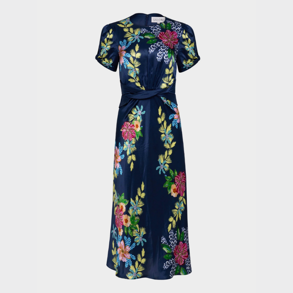 Saloni Gwen C Dress - Hosta Trellis