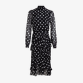 Saloni Isa Ruffle Dress - Mono Dot