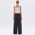 TheLatest Alma Trousers - Black Gabardine