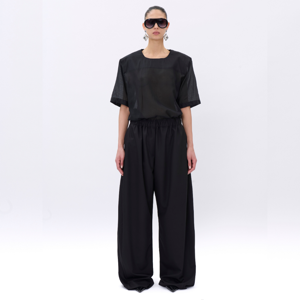 TheLatest Dora Trousers - Black Cotton