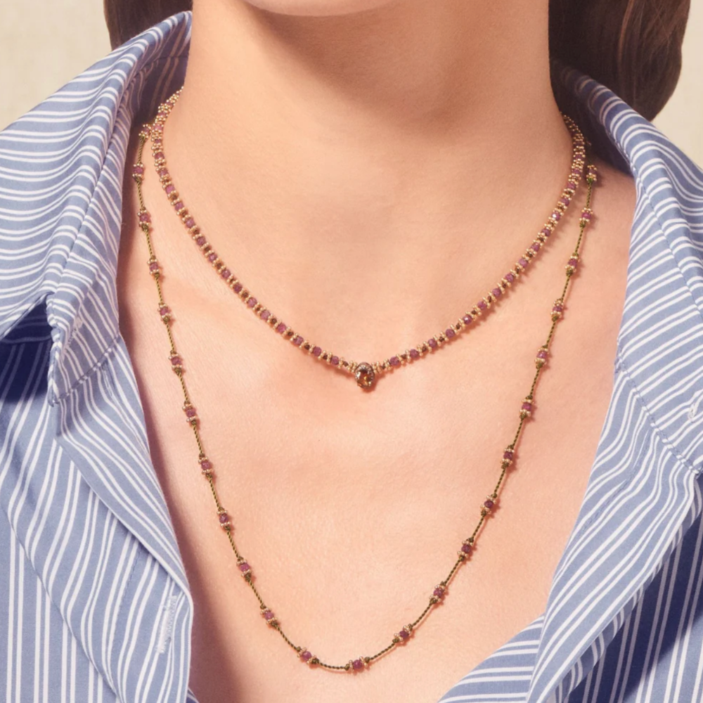 Tityaravy Alhyka Necklace - Rubis