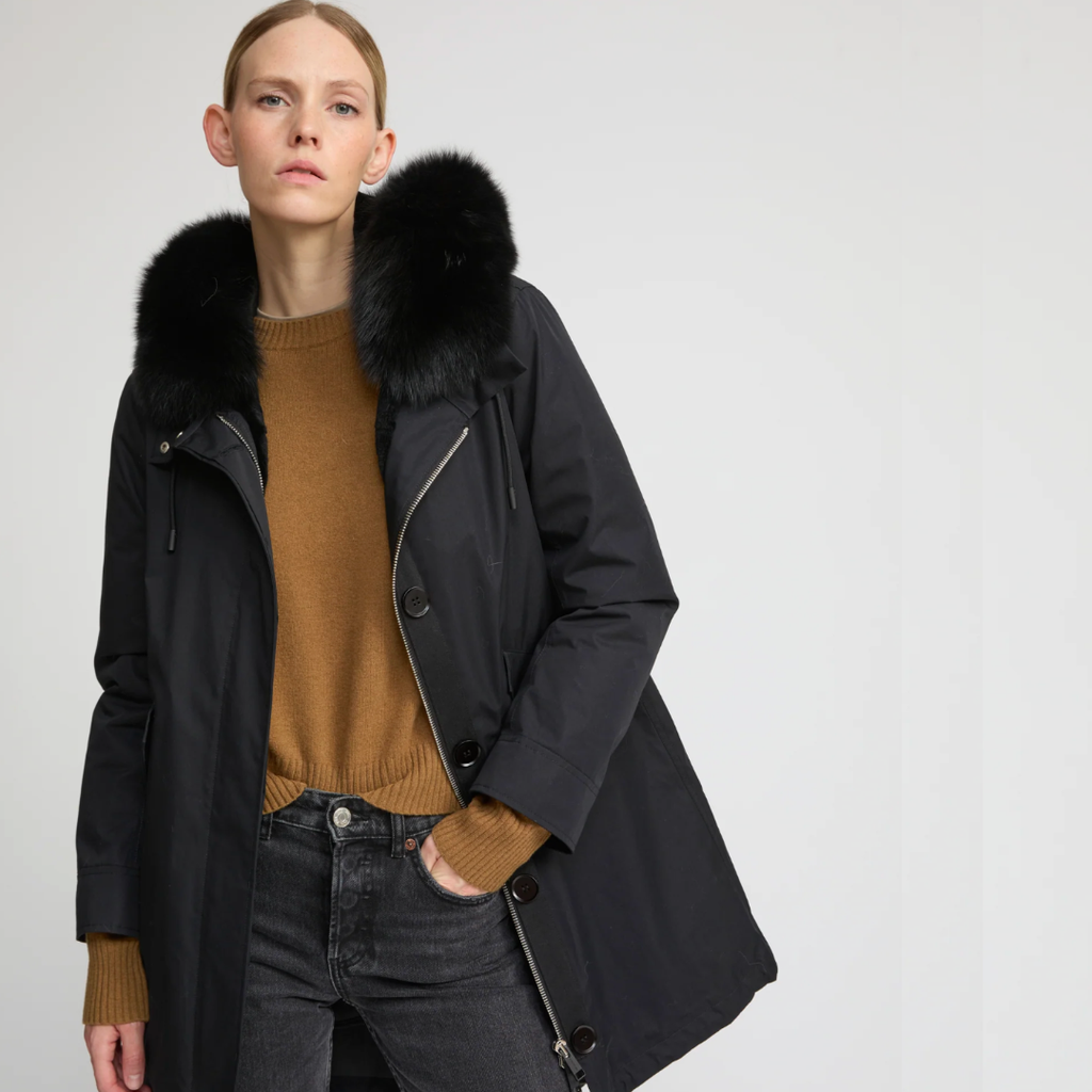 Yves Salomon Parka - Noir