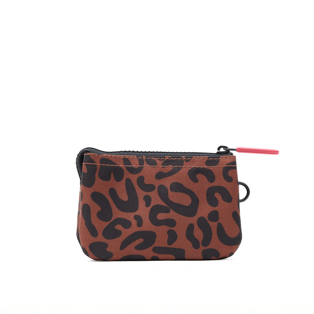 ROKA Carnaby Leopard Print Small Recycled Canvas Purse