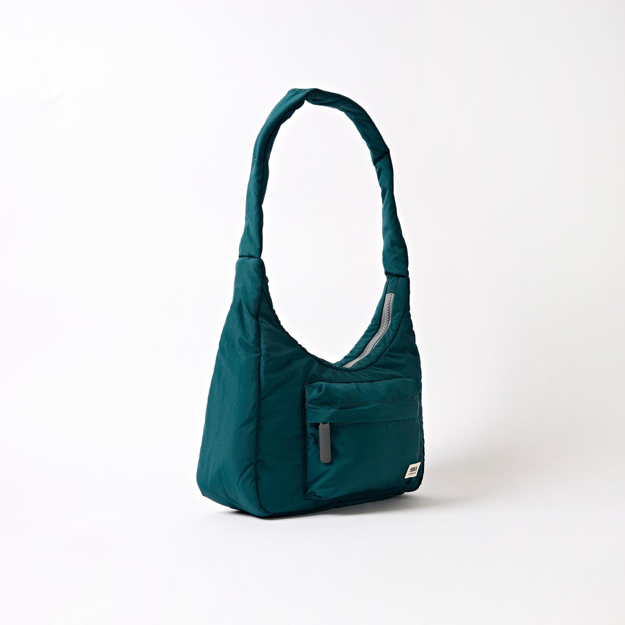 ROKA Belsize Teal Small Recycled Taslon Bag