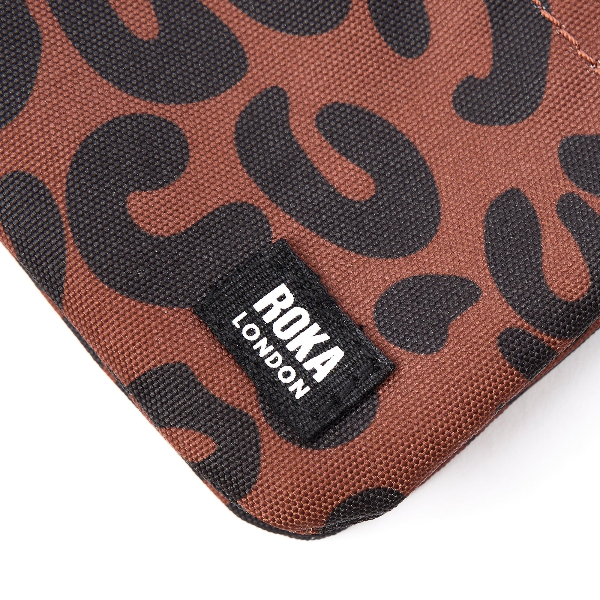 ROKA Carnaby Leopard Print Small Recycled Canvas Purse