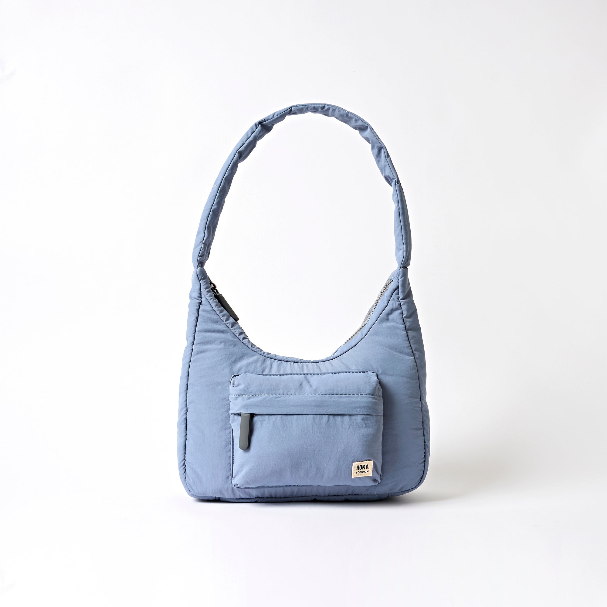 ROKA Belsize Retro Blue Small Recycled Taslon Bag