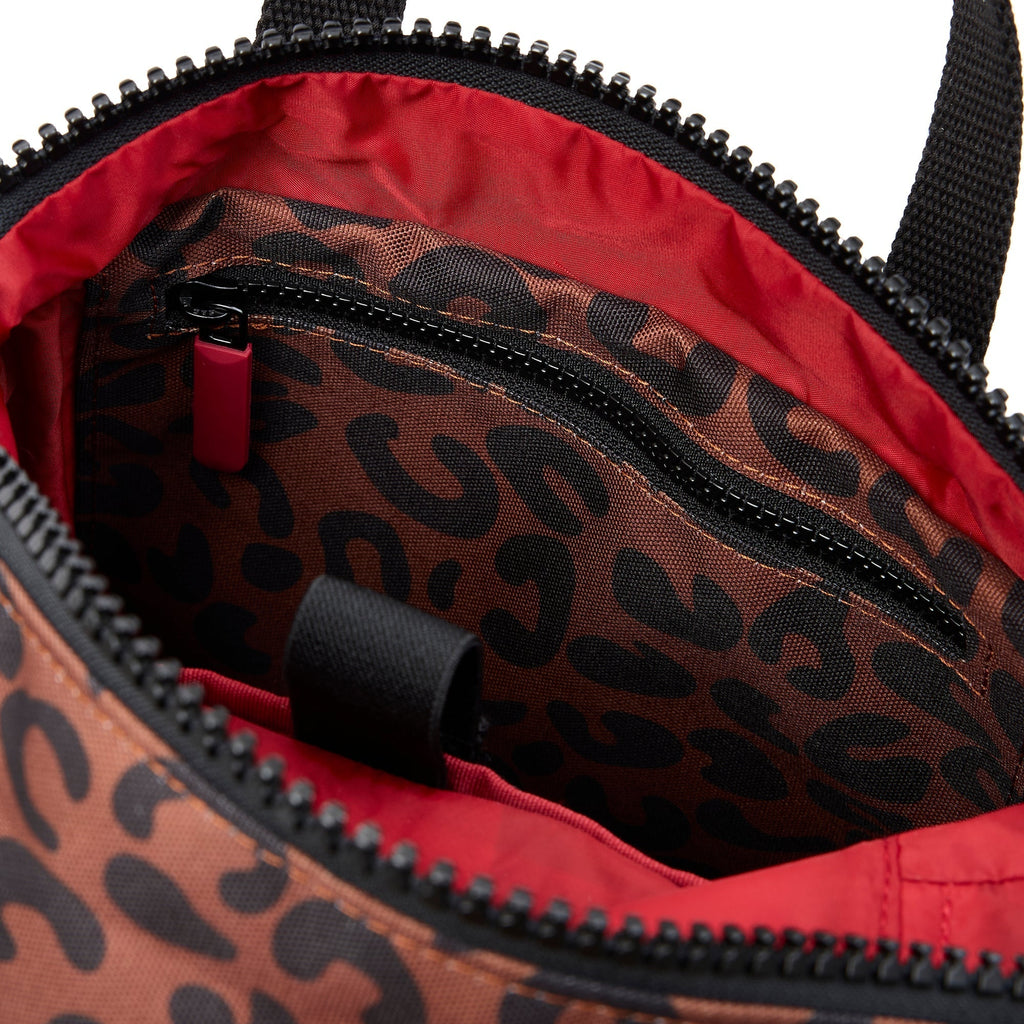 ROKA Canfield B Leopard Print Medium Recycled Canvas Bag