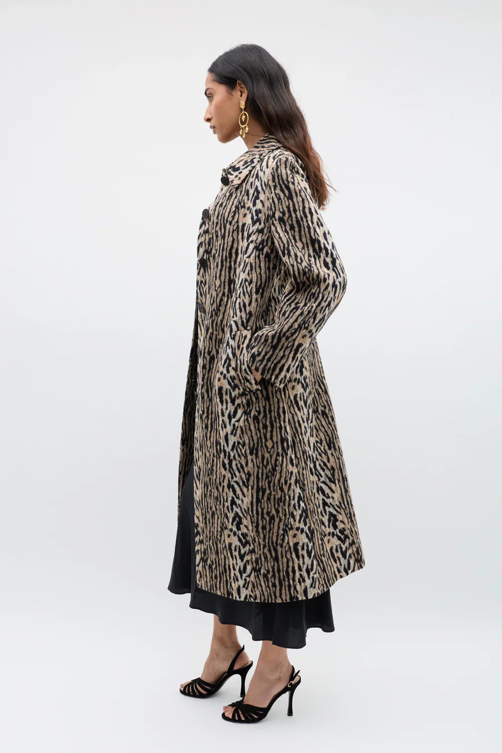 RIXO Milly Coat in Bohemia Leopard