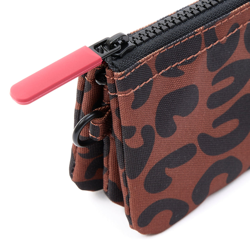 ROKA Carnaby Leopard Print Small Recycled Canvas Purse