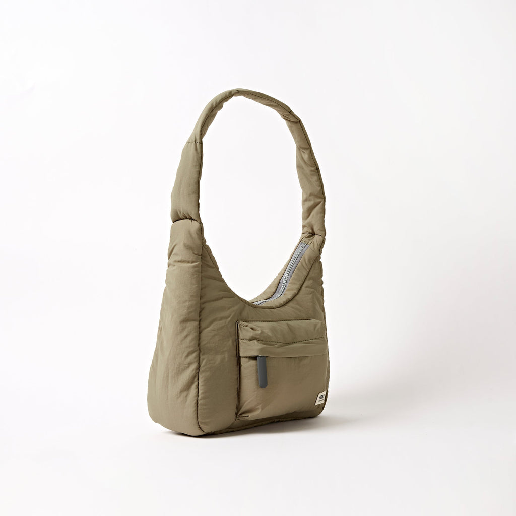 ROKA Belsize Taupe Small Recycled Taslon Bag