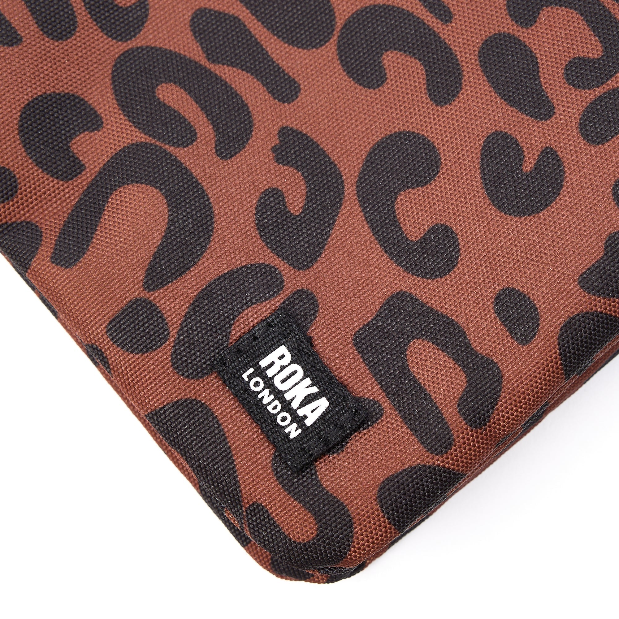 ROKA Carnaby Crossbody XL Leopard Print Recycled Canvas Bag