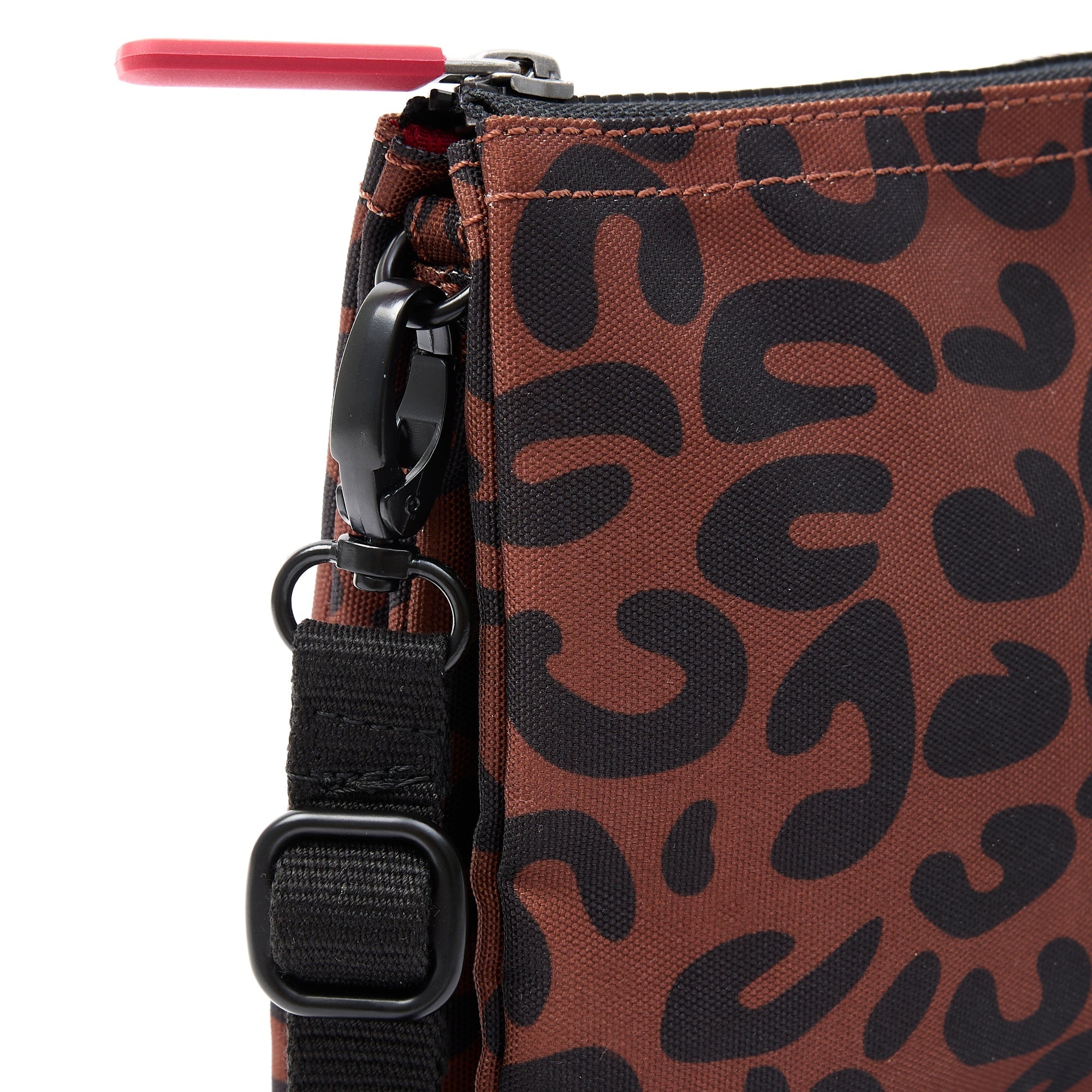 ROKA Carnaby Crossbody XL Leopard Print Recycled Canvas Bag