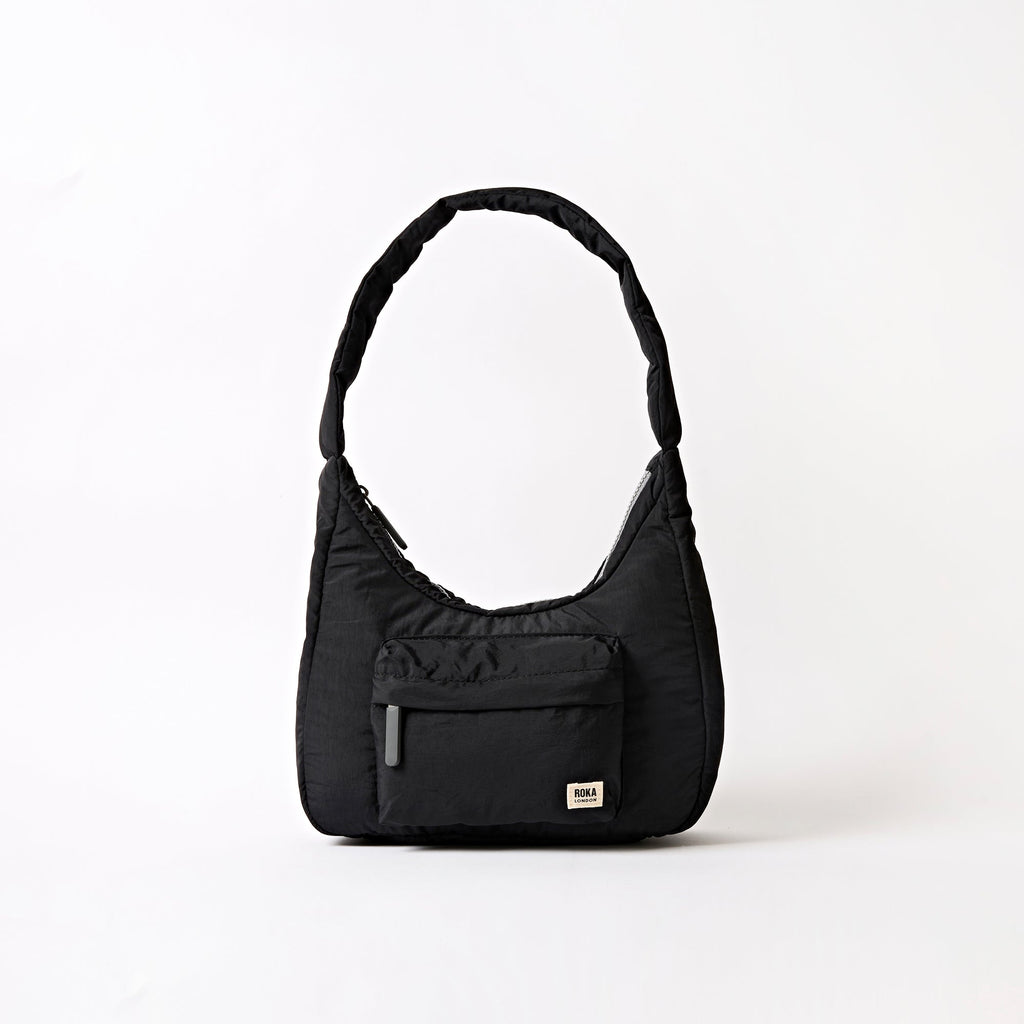 ROKA Belsize Black Small Recycled Taslon Bag