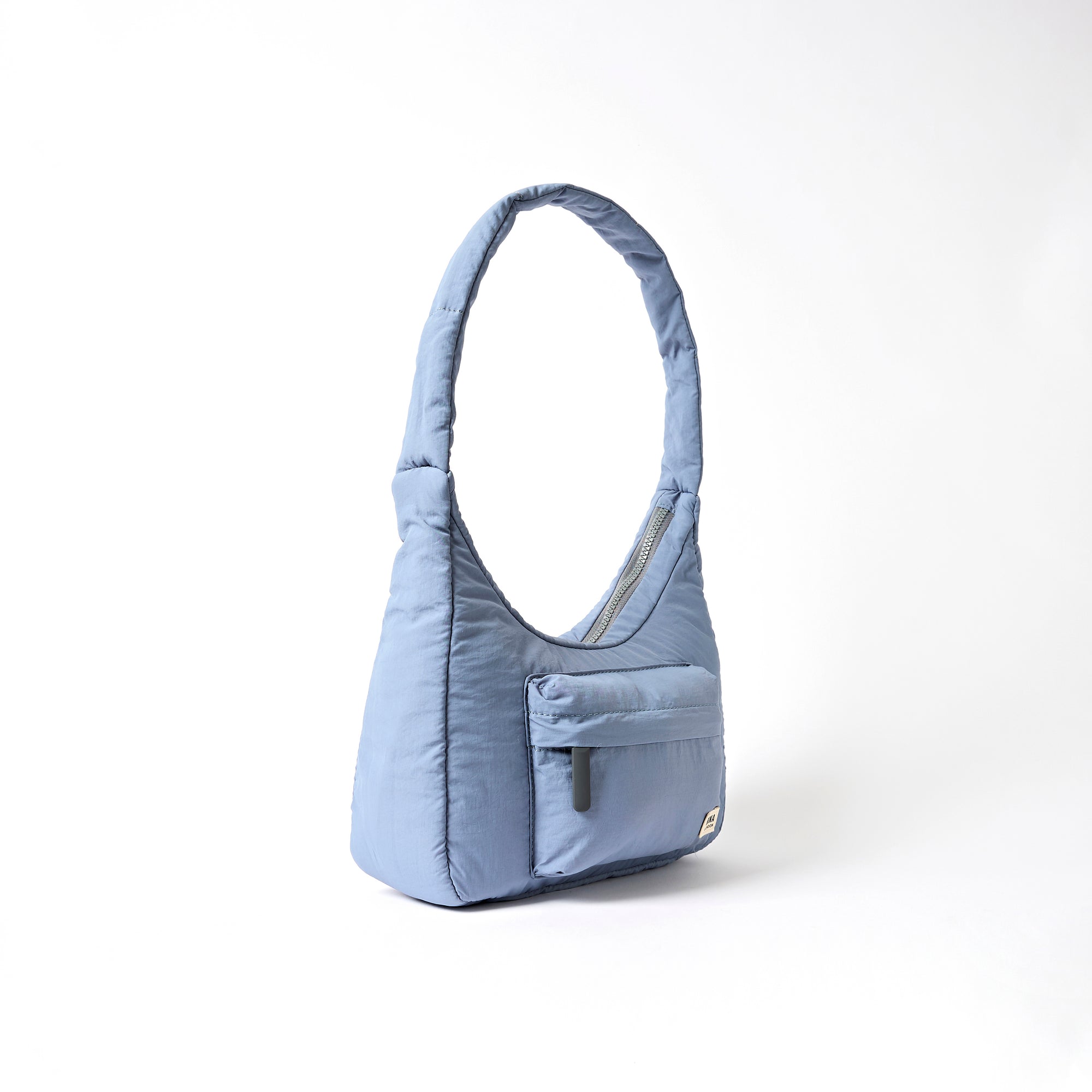 ROKA Belsize Retro Blue Small Recycled Taslon Bag