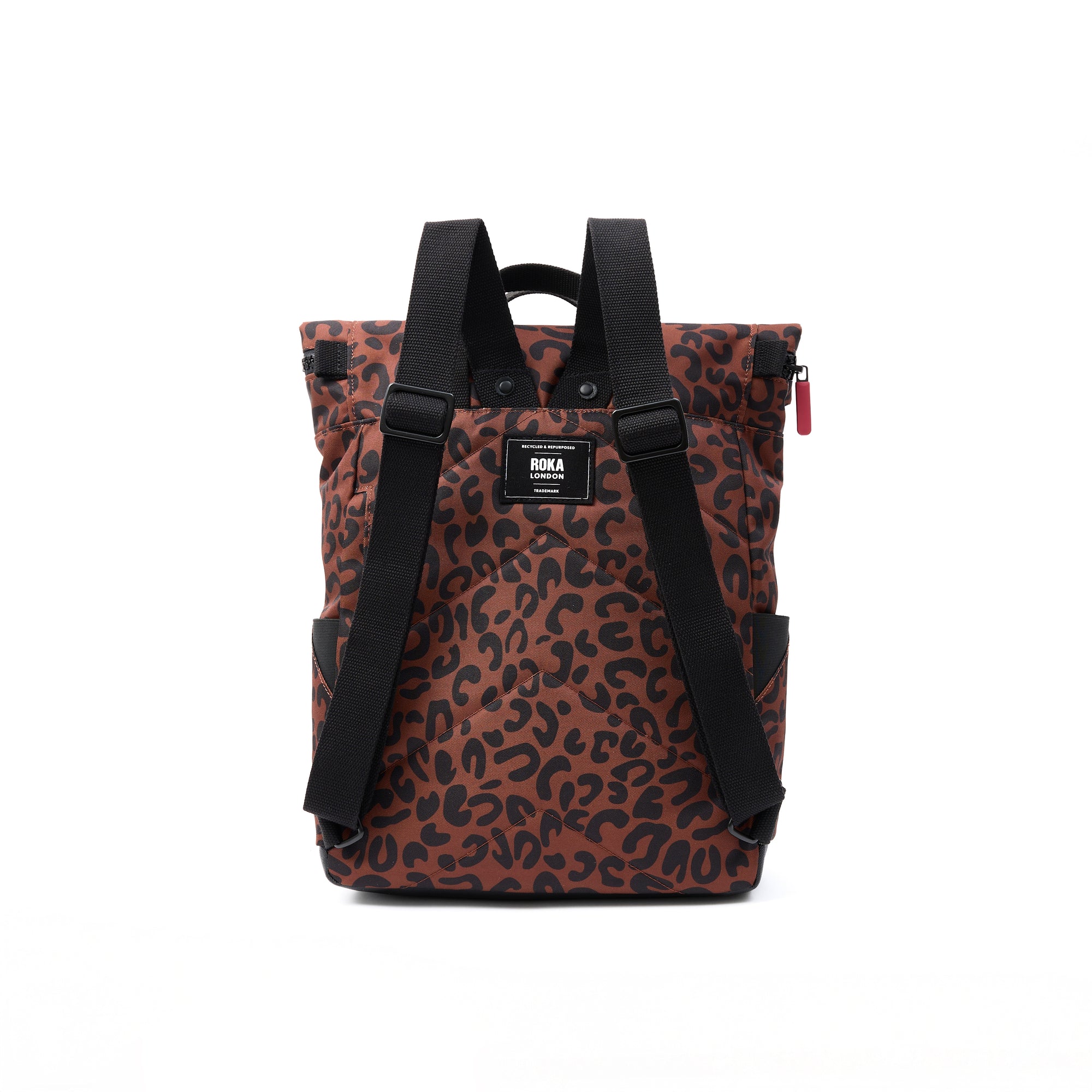 ROKA Canfield B Leopard Print Medium Recycled Canvas Bag