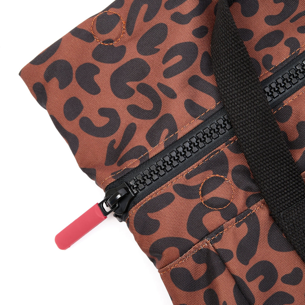 ROKA Canfield B Leopard Print Medium Recycled Canvas Bag