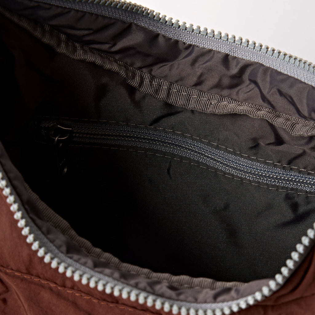 ROKA Belsize Chocolate Small Recycled Taslon Bag
