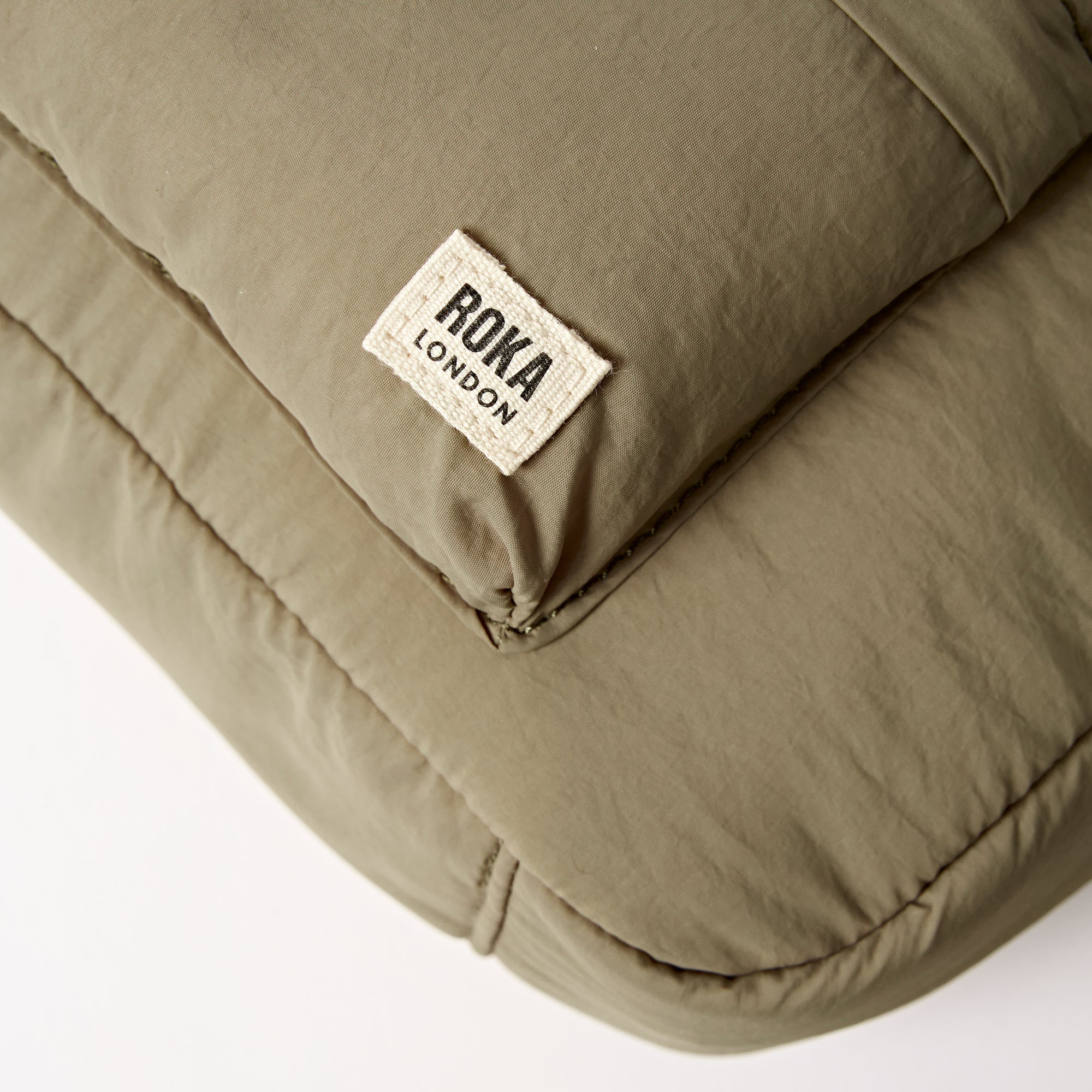 ROKA Belsize Taupe Small Recycled Taslon Bag