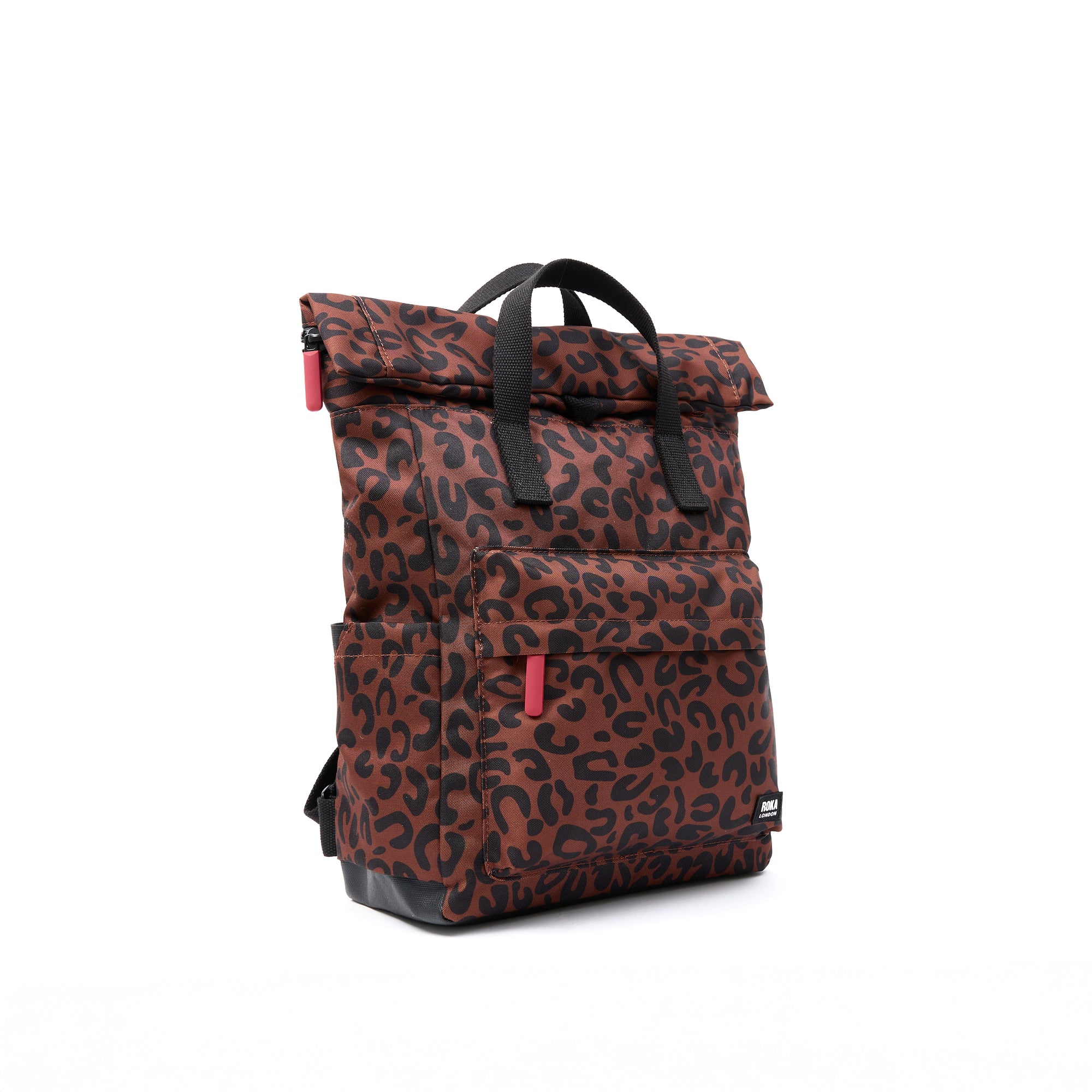 ROKA Canfield B Leopard Print Medium Recycled Canvas Bag