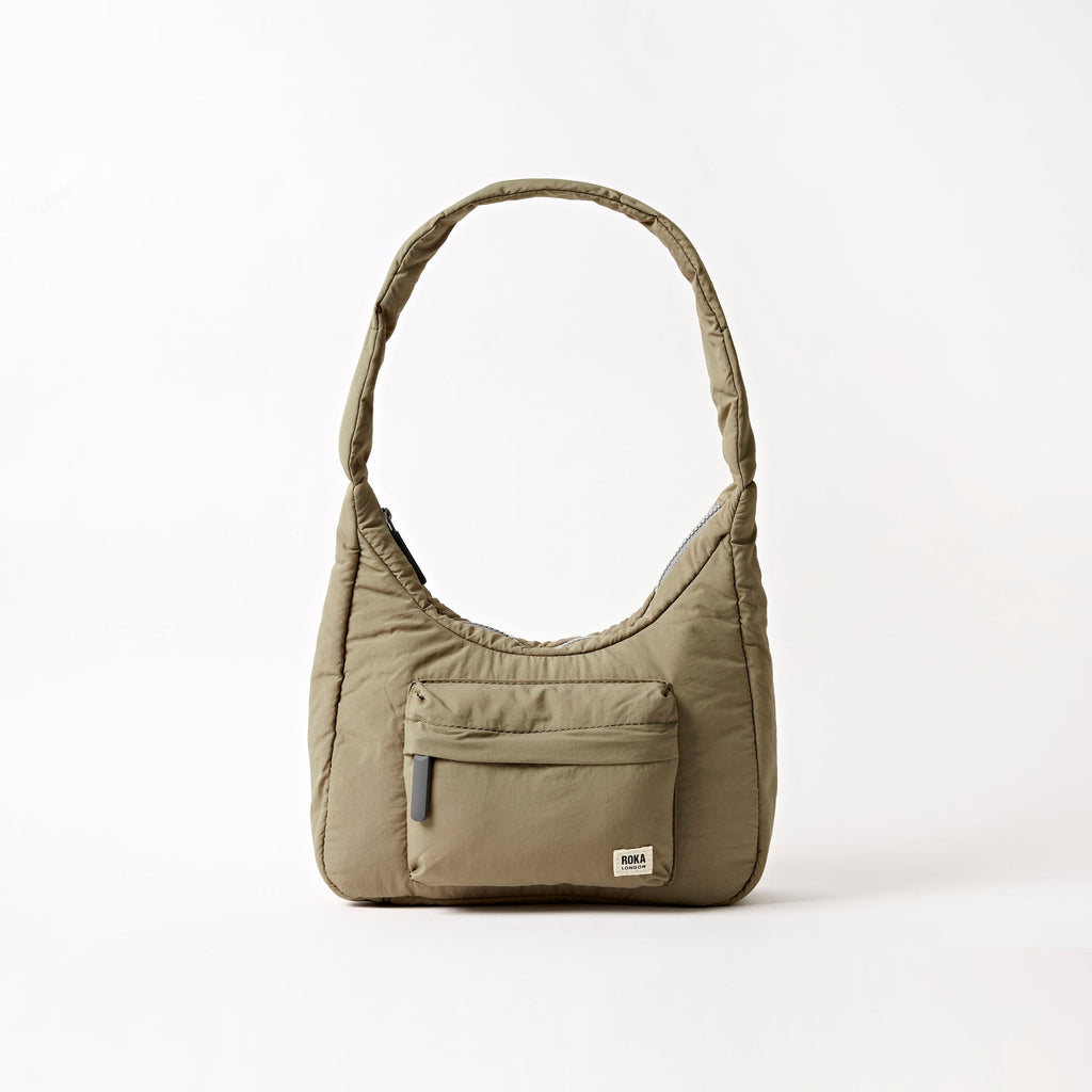 ROKA Belsize Taupe Small Recycled Taslon Bag