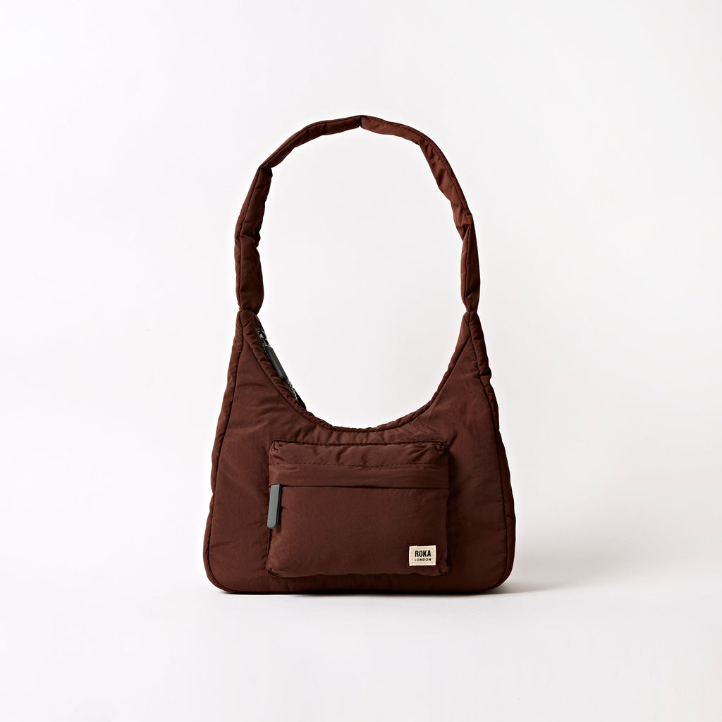 ROKA Belsize Chocolate Small Recycled Taslon Bag