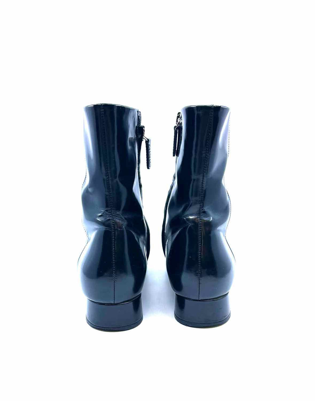 GUCCI Size 7 Black Leather Solid Ankle Boot