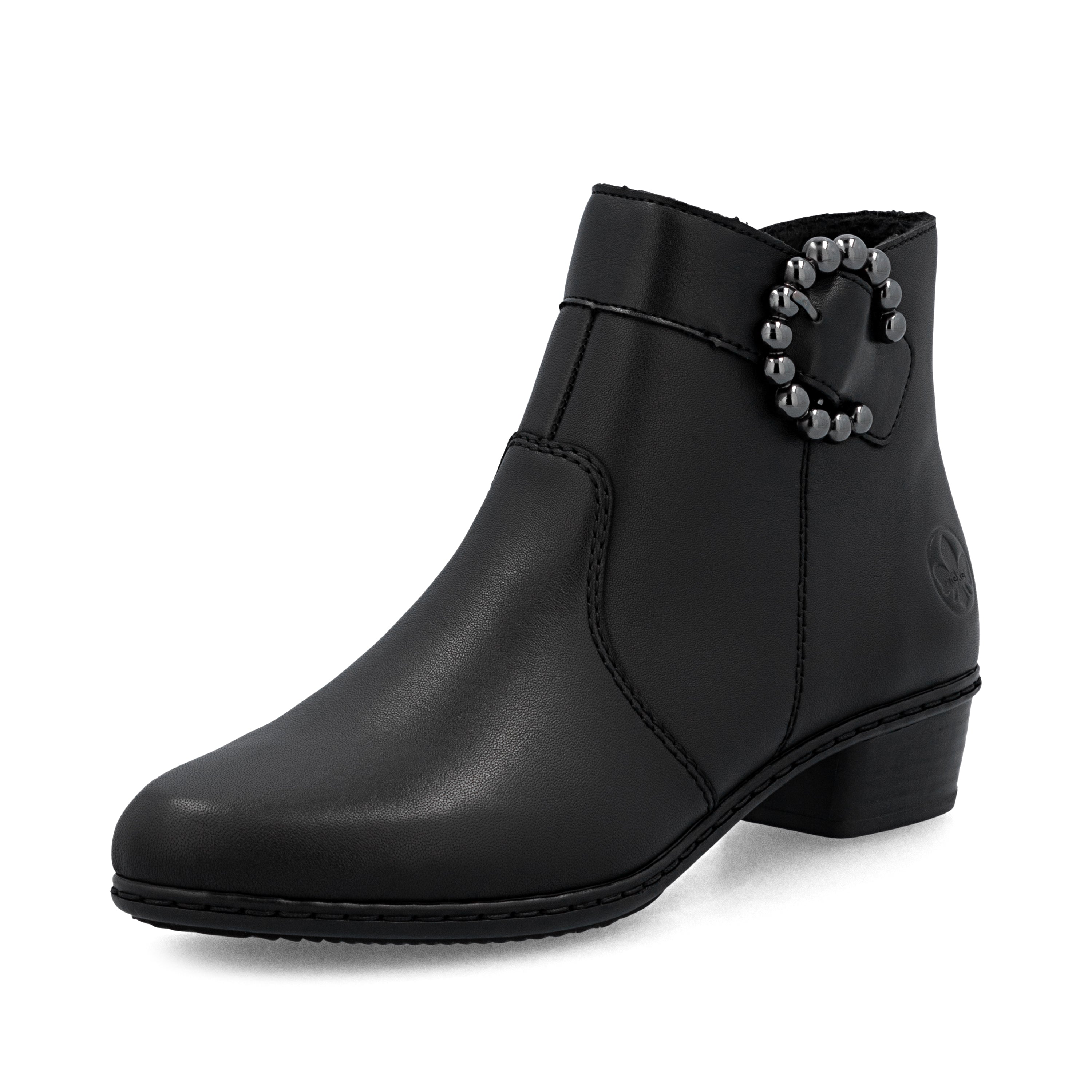 Rieker Womens Fashion Buckle Detail Ankle Boots | Black