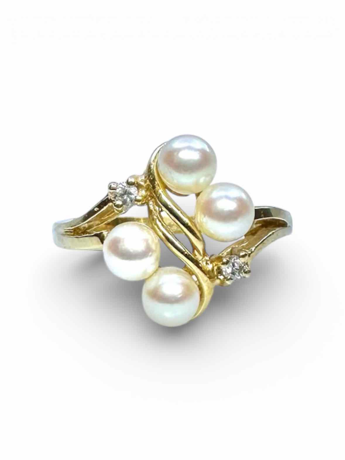 14K Gold Pearl Ring