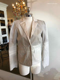 MARC JACOBS Size 6 Light Blue Stripe Blazer