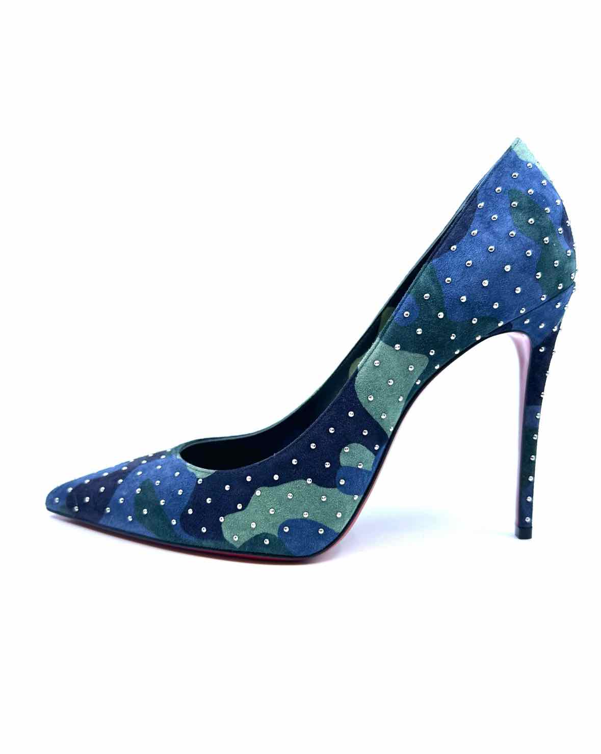 CHRISTIAN LOUBOUTIN Size 10 Blue Camoflage Pumps