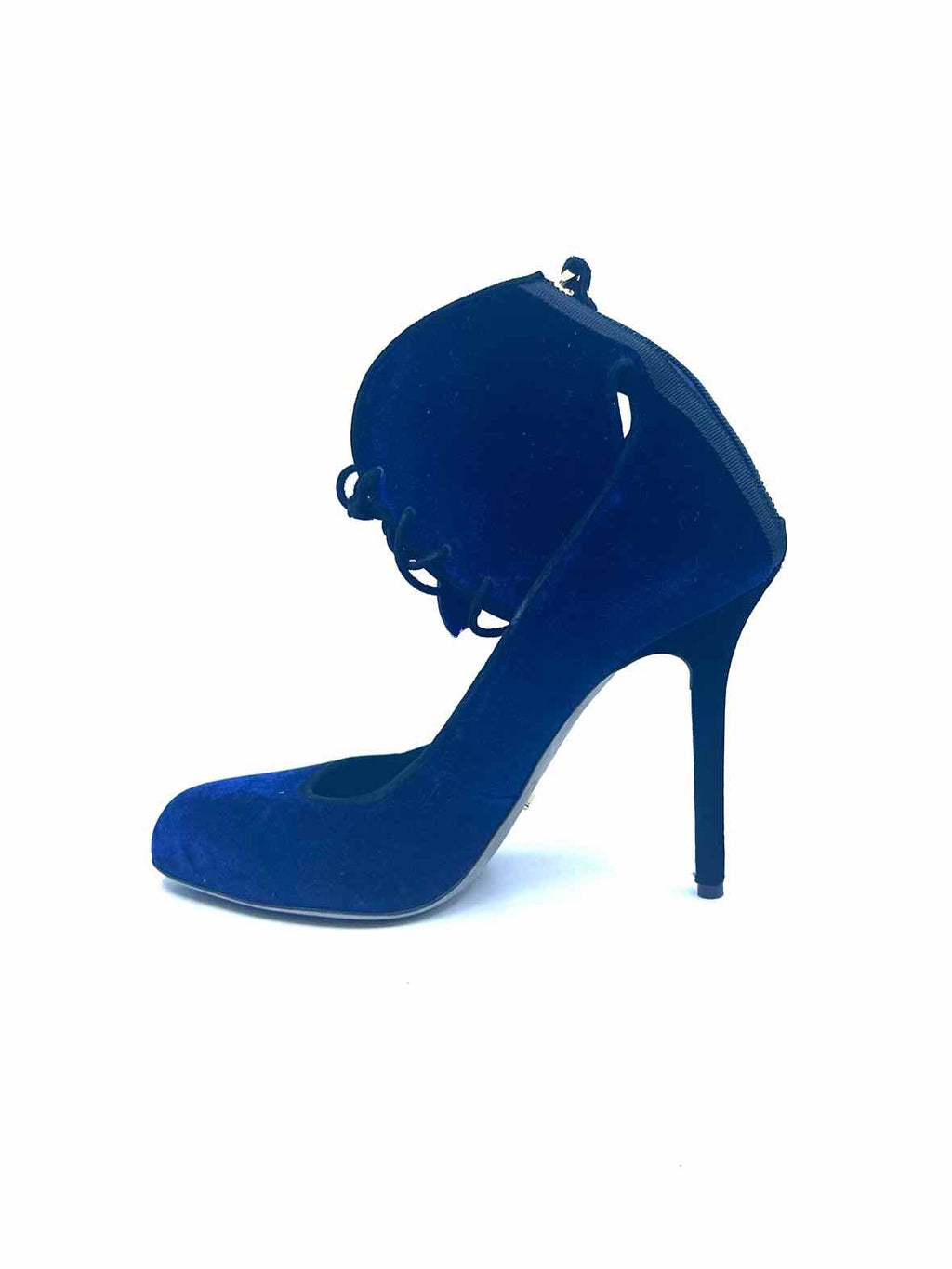 SERGIO ROSSI Size 9 Navy Velvet Pumps