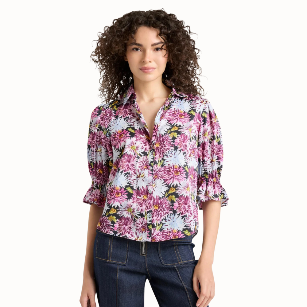 Cinq à Sept Fiona Top - Dahlia Print