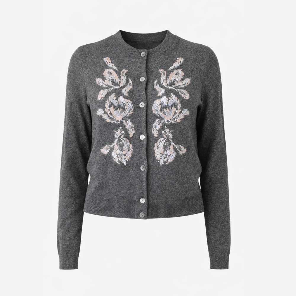 Cinq à Sept Isolde Cardigan - Dark Heather Grey