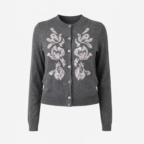 Cinq à Sept Isolde Cardigan - Dark Heather Grey