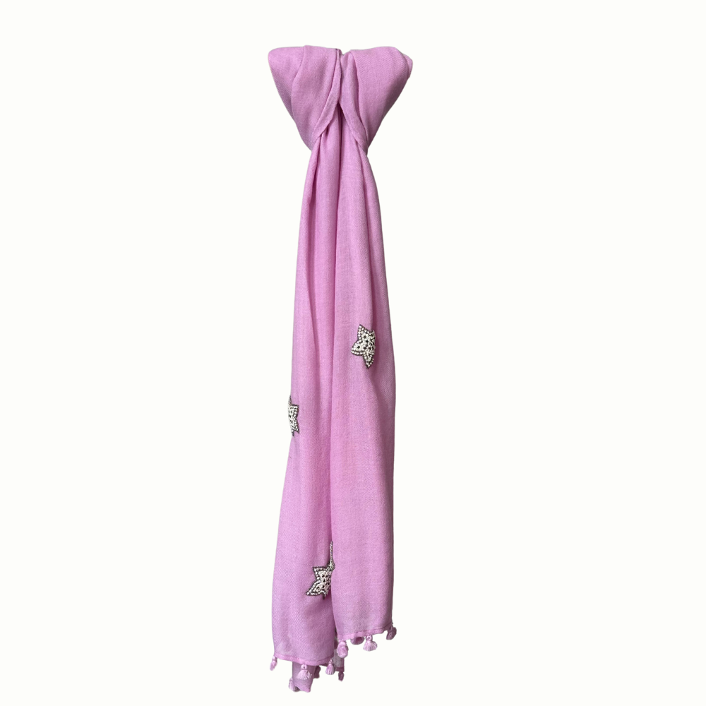 Citrus Pink Star Scarf