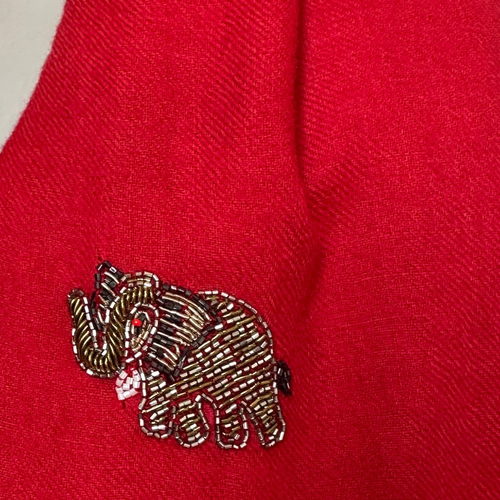 Citrus Red Elephant Scarf