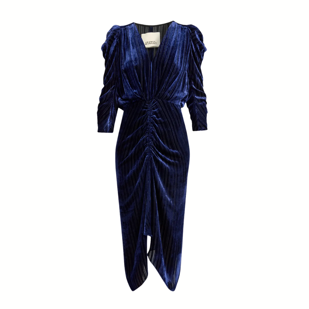 Isabel Marant Nemil Dress - Blue Night Devoré