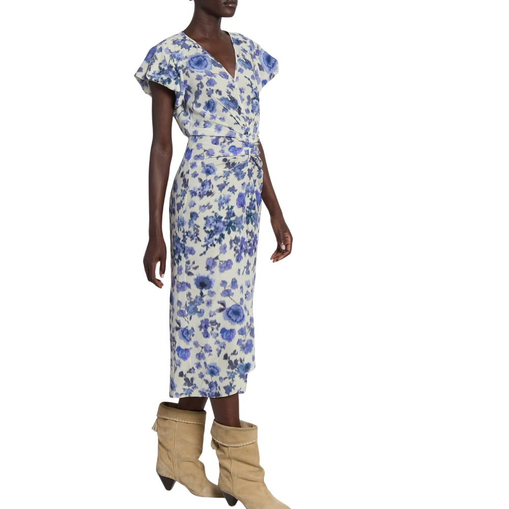 Isabel Marant Terenae Dress - Blue Roses