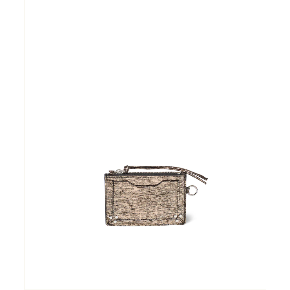 Jerome Dreyfuss Lucky Card Wallet - Lame Champagne