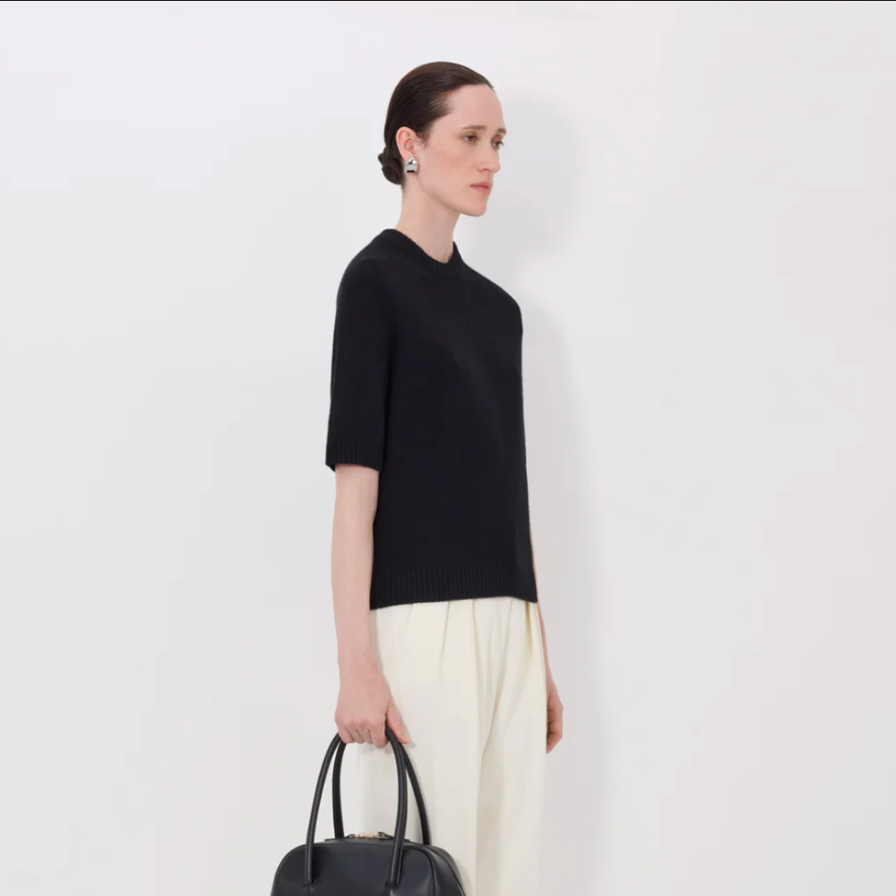 LouLou De Saison Dara Cashmere Top - Black