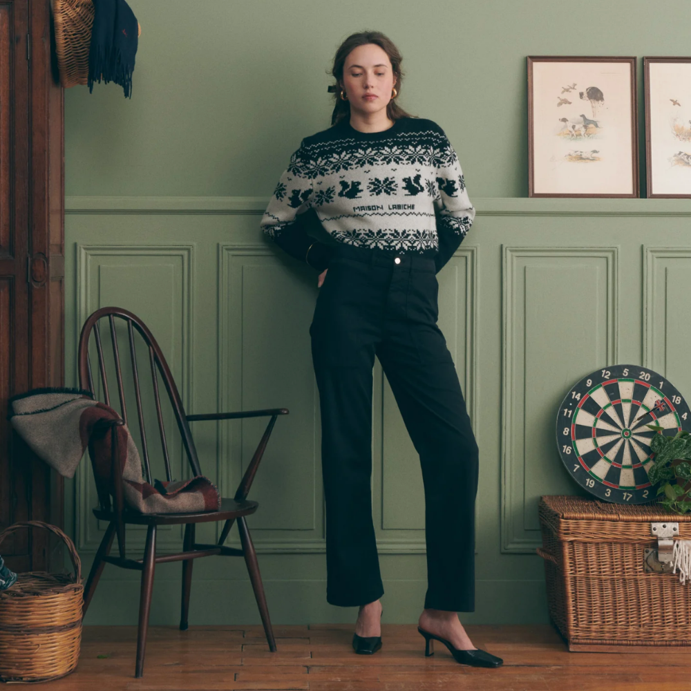 Maison Labiche Chevreuil Trousers - Twill Black
