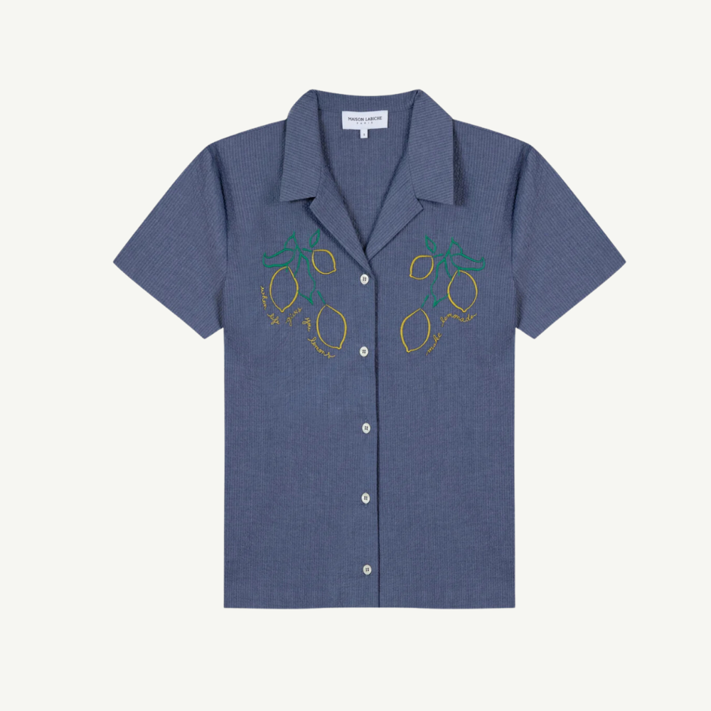 Maison Labiche Souchier Lemons Shirt - Carbon Blue