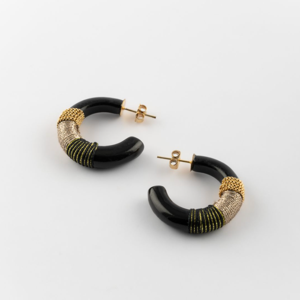 Nach Black Gold Hoops
