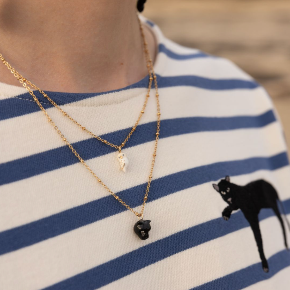 Nach Black Panther with Rhinestones Necklace