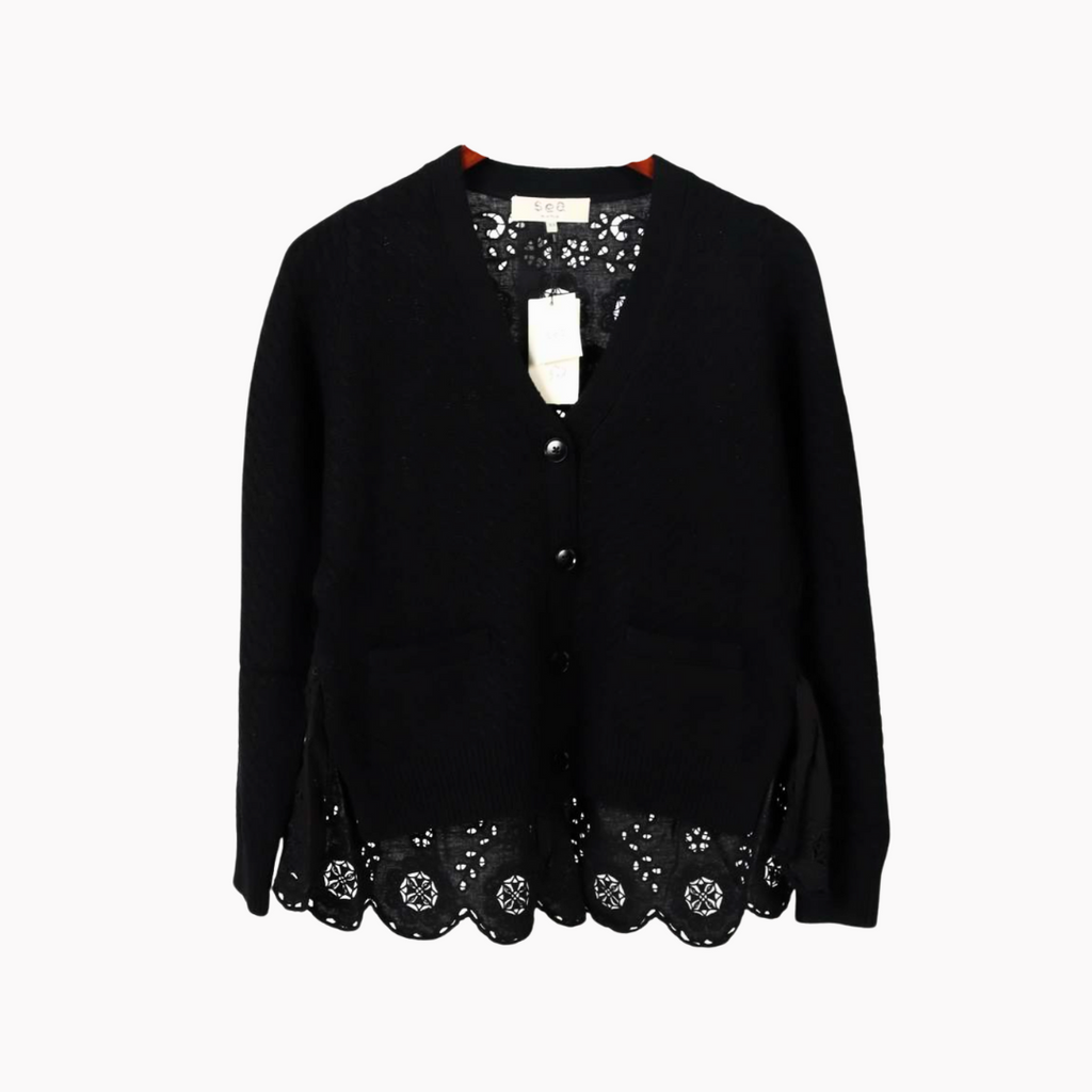 Sea NY Shanna Cardigan - Black Lace