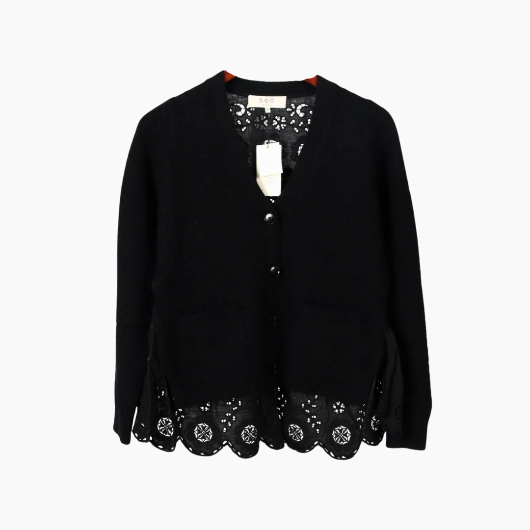Sea NY Shanna Cardigan - Black Lace