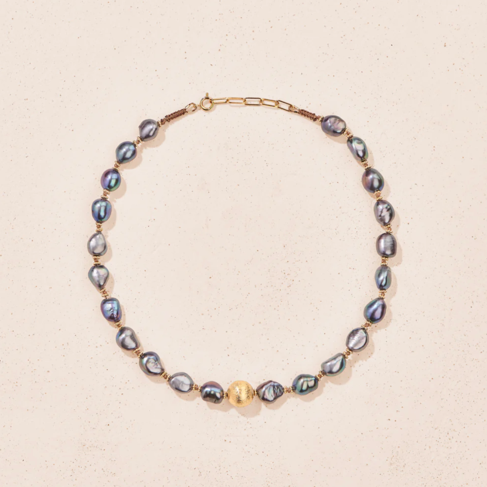 Tityaravy Samhita Necklace - Pearl Gris