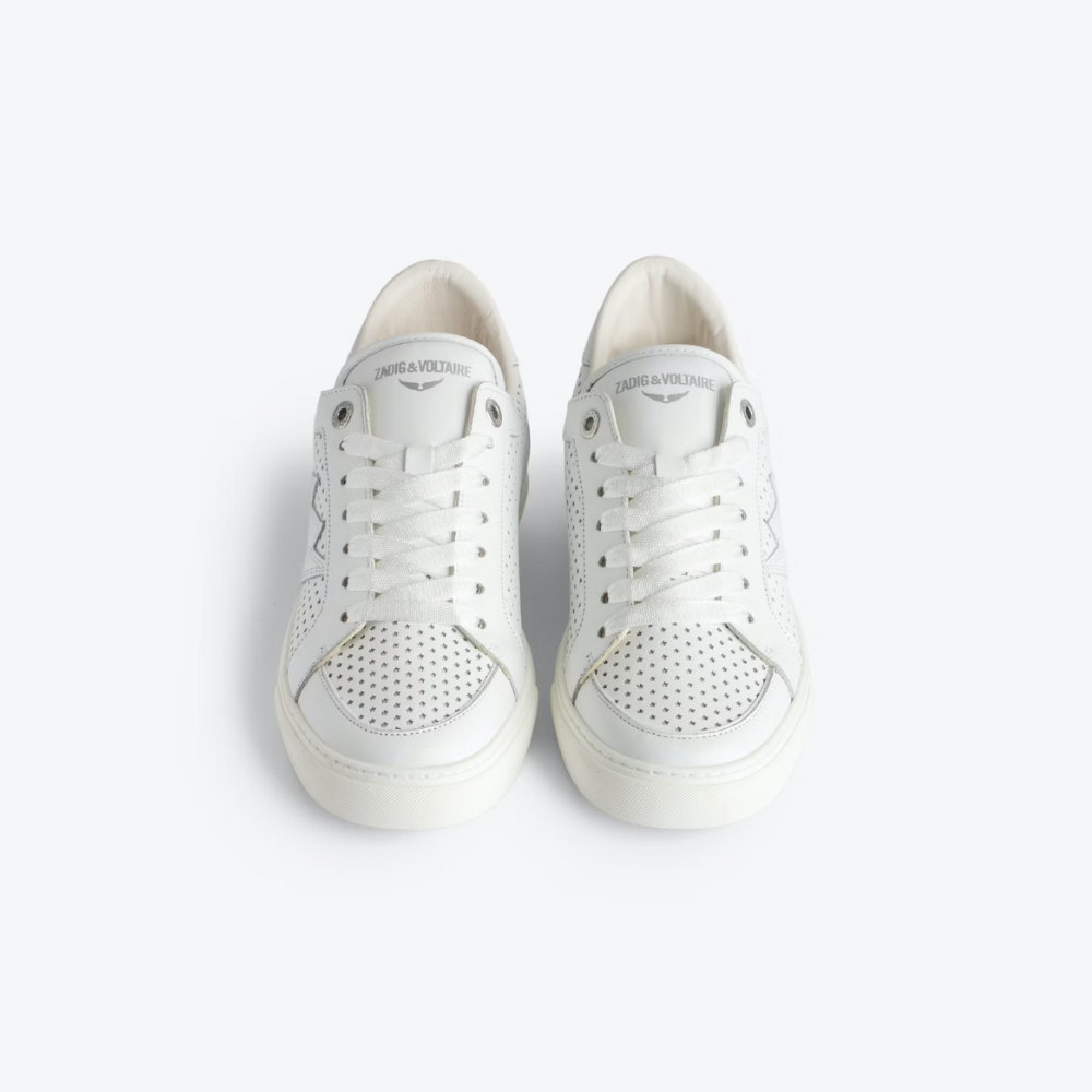 Zadig & Voltaire LA Flash Smooth Perfo Sneakers - Blanc