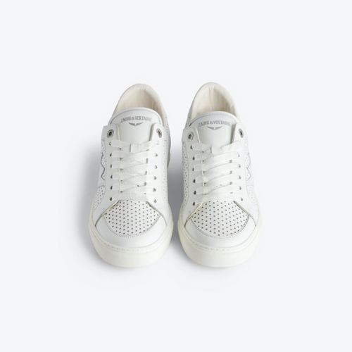 Zadig & Voltaire LA Flash Smooth Perfo Sneakers - Blanc